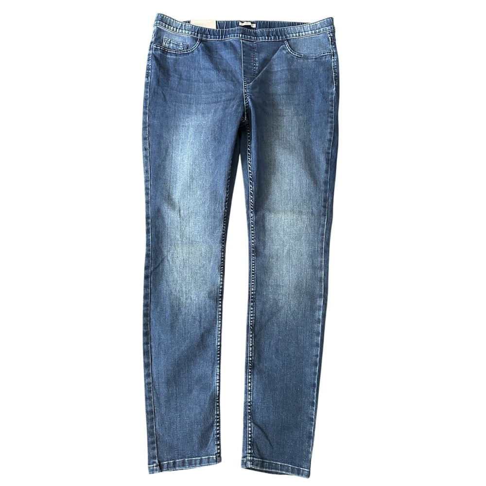 NWT H&M Women's 20 Pull On Skinny Denim Stretch Blue Pull On Jeggings | SKU 0842